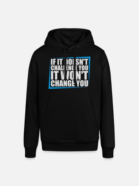 Workout Fitness Motivation Quote - Stanley/Stella SOUNDER Unisex Hoodie - black