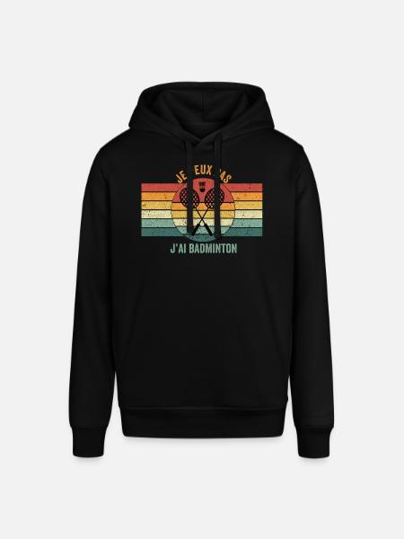 Je peux pas j'ai badminton - Sweat à capuche SOUNDER Stanley/Stella Unisexe - noir