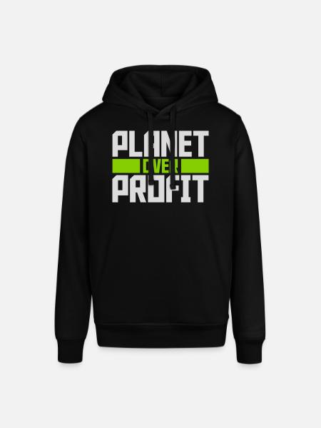 planet over profit quote - Stanley/Stella SOUNDER Unisex Hoodie - black