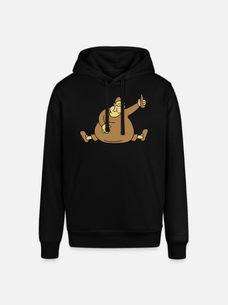 Fat Drunken Man - Stanley/Stella SOUNDER Unisex Hoodie - black