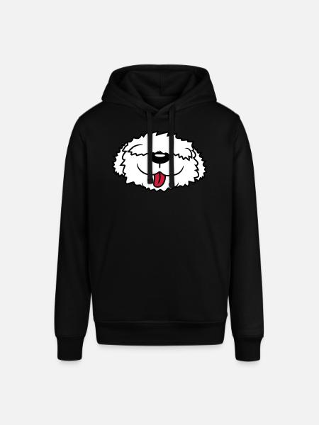 Bobtail dog face - Stanley/Stella SOUNDER Unisex Hoodie - black