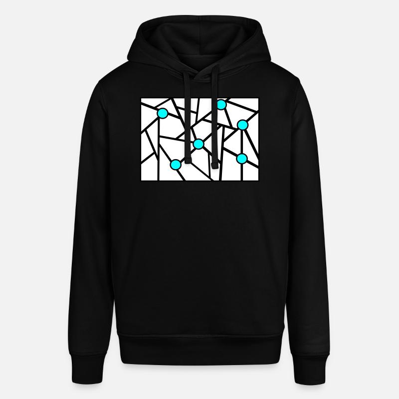 Dessin graphique avec des points - Sweat à capuche SOUNDER Stanley/Stella Unisexe - noir