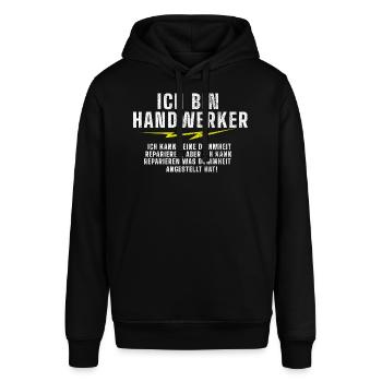 Ich bin Handwerker | Spruch | lustige Sprüche - Stanley/Stella Unisex Hoodie SOUNDER - Schwarz - Vorne - Alina (178cm) & Michal (187cm)