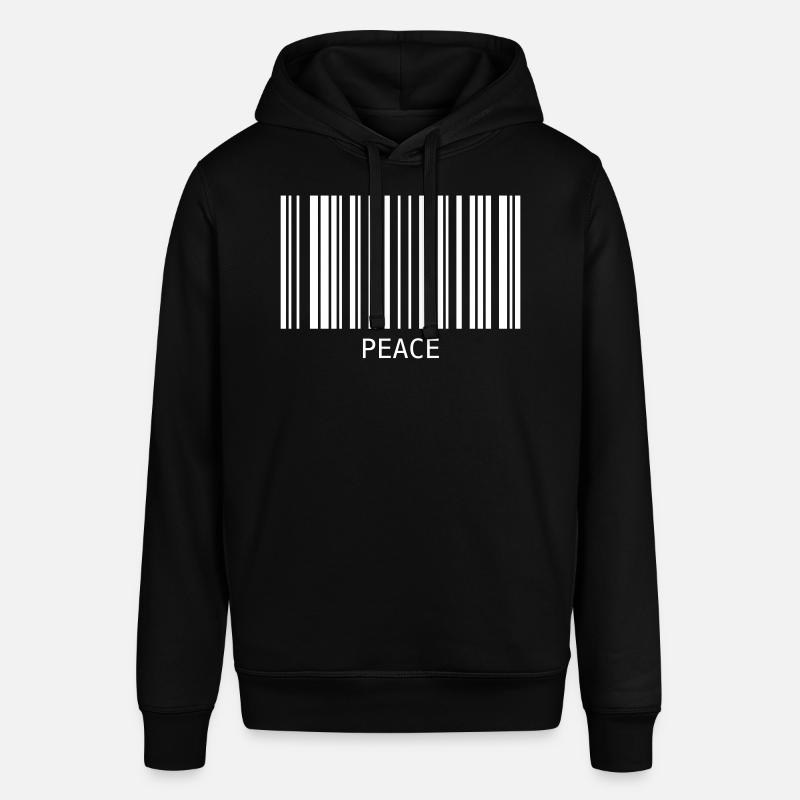 Peace Barcode Friedenszeichen Strichcode Symbol - Stanley/Stella SOUNDER Unisex Hoodie - black