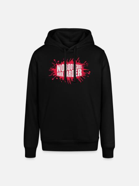 nobody cares work harder - Stanley/Stella SOUNDER Unisex Hoodie - black