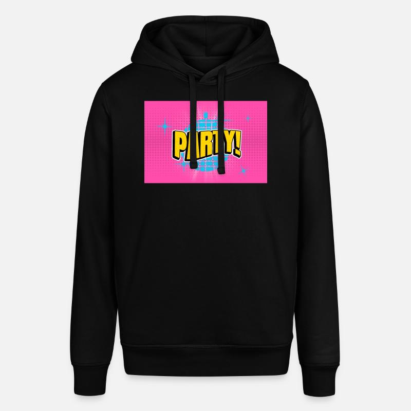Party Disco Comic Style Bubbla Graffiti Bokstäver - Luvtröja SOUNDER unisex från Stanley/Stella - svart