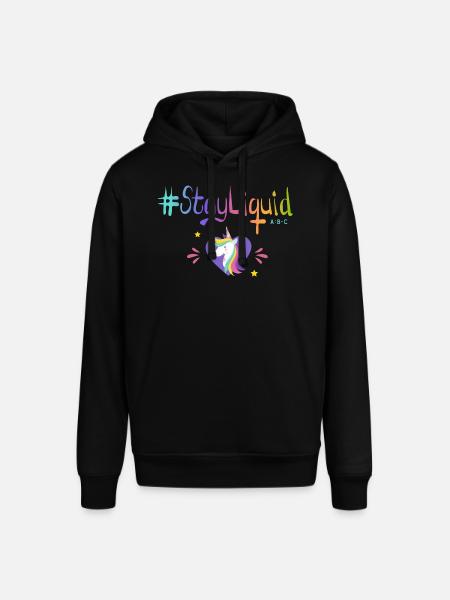 #Stayliquid Einhorn-Herz - Stanley/Stella Unisex Hoodie SOUNDER - Schwarz