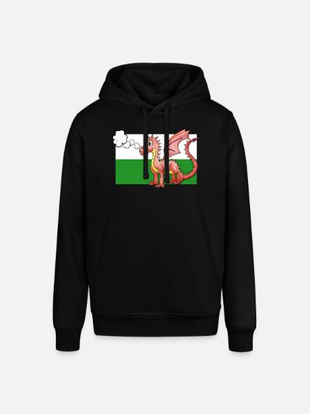 Puffing Welsh Dragon - Gregory - Stanley/Stella SOUNDER Unisex Hoodie - black