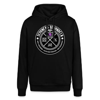 Schonend behandeln Schachtel 75 | Farben änderbar - Stanley/Stella Unisex Hoodie SOUNDER - Schwarz - Vorne - Alina (178cm) & Michal (187cm)