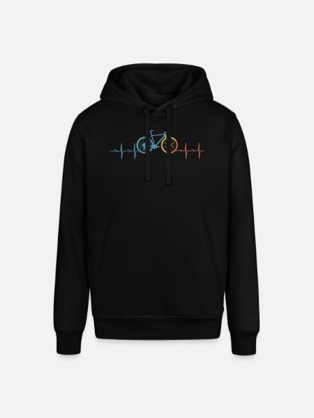 Vélo Heartbeat Cadeau Hobby - Sweat à capuche SOUNDER Stanley/Stella Unisexe - noir