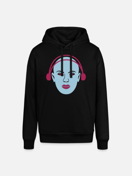 Alien hört Musik - Stanley/Stella Unisex Hoodie SOUNDER - Schwarz