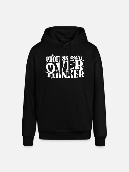 Professionele overdenker Geestige typografie Humor - Stanley/Stella Uniseks biologische hoodie SOUNDER - zwart