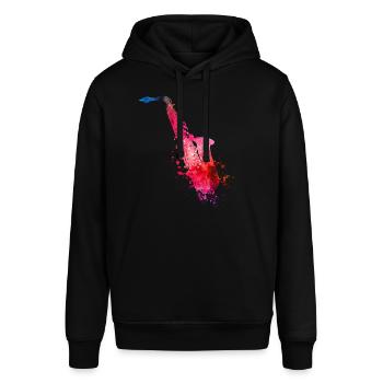Saxophon - Stanley/Stella Unisex Hoodie SOUNDER - Schwarz - Vorne - Alina (178cm) & Michal (187cm)