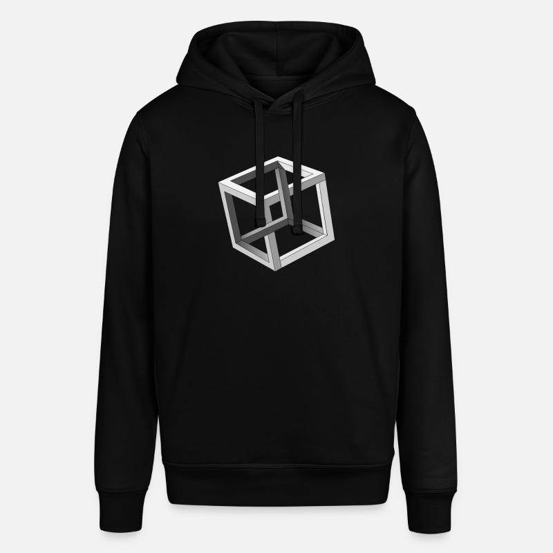 Illusion d'optique de cube - Sweat à capuche SOUNDER Stanley/Stella Unisexe - noir