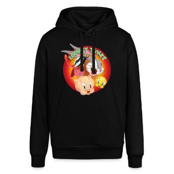 Looney Tunes Groupe Logo - Sweat à capuche SOUNDER Stanley/Stella Unisexe - noir - Devant - Alina (178cm) & Michal (187cm)