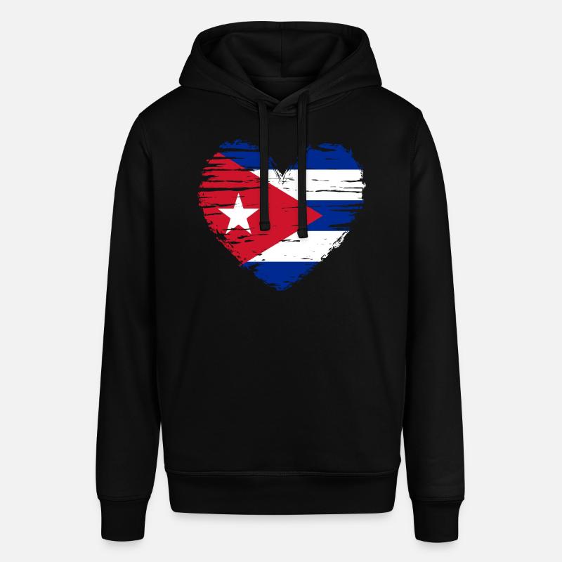Cuba coeur drapeau blason - Sweat à capuche SOUNDER Stanley/Stella Unisexe - noir