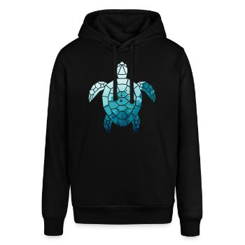 Schildkröte - Stanley/Stella Unisex Hoodie SOUNDER - Schwarz - Vorne - Alina (178cm) & Michal (187cm)