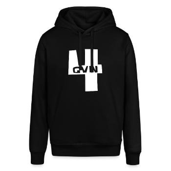 Christliches Design 4GVN - Stanley/Stella Unisex Hoodie SOUNDER - Schwarz - Vorne - Alina (178cm) & Michal (187cm)