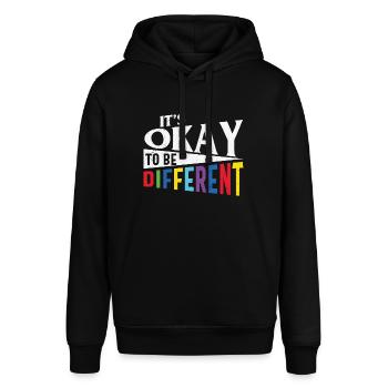 Autisme Citation Autisme C’est ok d’être différent - Sweat à capuche SOUNDER Stanley/Stella Unisexe - noir - Devant - Alina (178cm) & Michal (187cm)