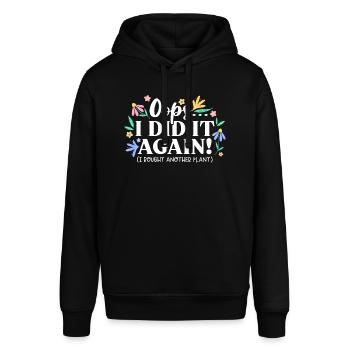 Oops I did it again Pflanzen Blumen Natur Garten - Stanley/Stella Unisex Hoodie SOUNDER - Schwarz - Vorne - Alina (178cm) & Michal (187cm)