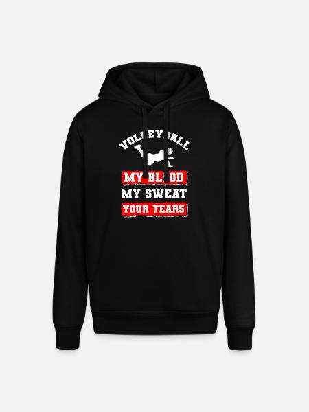 Volleyball Player Ball Heartbeat - Stanley/Stella SOUNDER Unisex Hoodie - black