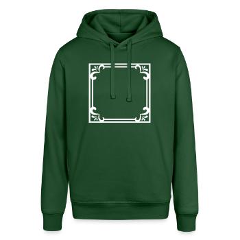 Square frame with ornament decoration - Stanley/Stella SOUNDER Unisex Hoodie - bottle green - Front - Alina (178cm) & Michal (187cm)