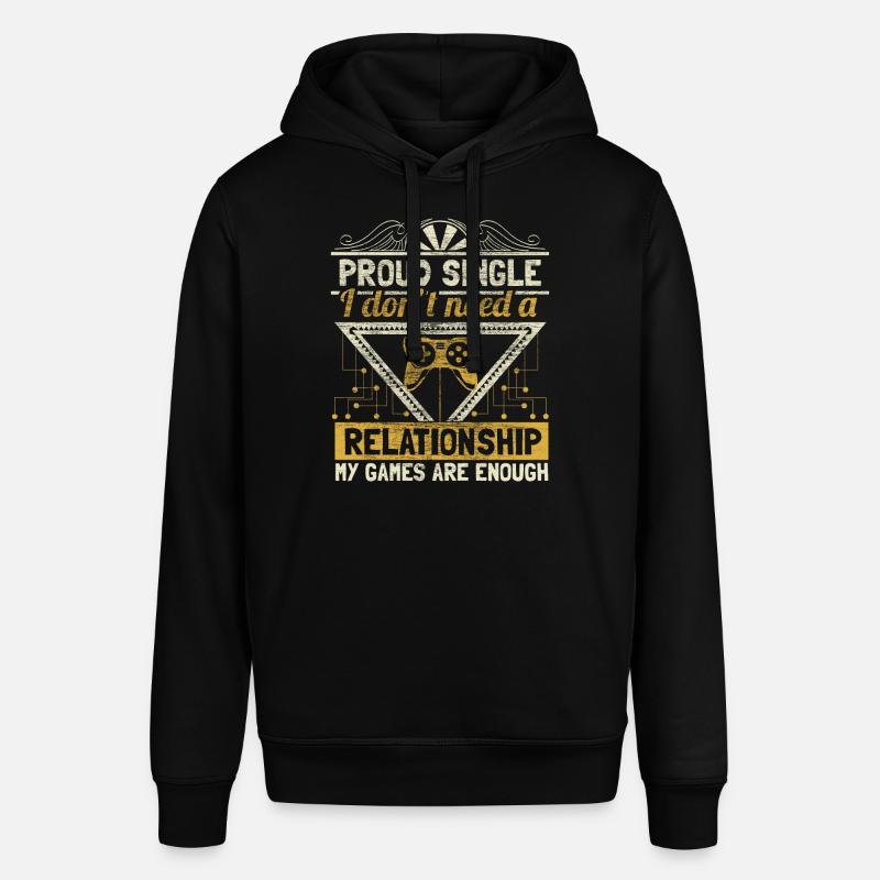 Single Stolz Spruch Geschenkidee - Stanley/Stella Unisex Hoodie SOUNDER - Schwarz