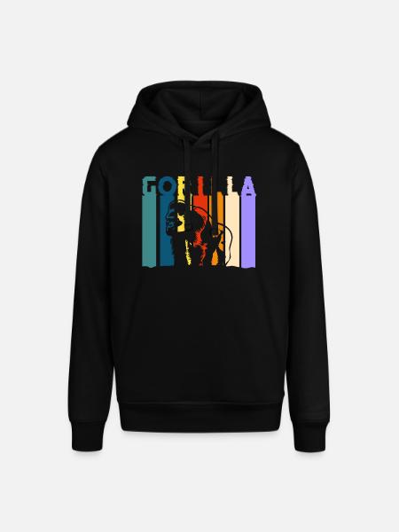 Gorilla Banana Chimpanzee - Stanley/Stella SOUNDER Unisex Hoodie - black
