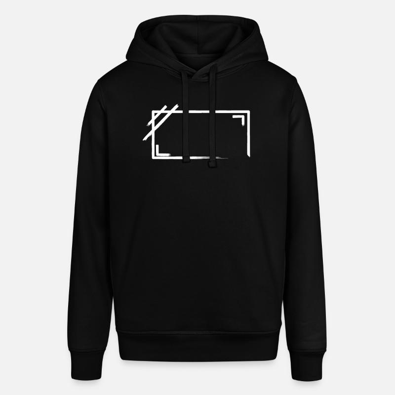 Traits de cadre rectangulaire patinés - Sweat à capuche SOUNDER Stanley/Stella Unisexe - noir