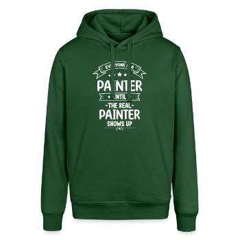Pinceau de peintre - Sweat à capuche SOUNDER Stanley/Stella Unisexe - vert bouteille - Devant - Alina (178cm) & Michal (187cm)