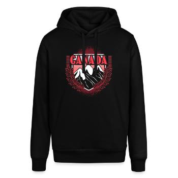 Kanada Elch Staat - Stanley/Stella Unisex Hoodie SOUNDER - Schwarz - Vorne - Alina (178cm) & Michal (187cm)