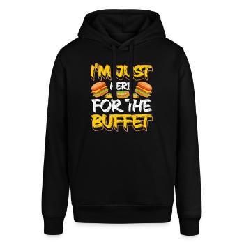 Buffet Counter Meal Delicacies - Stanley/Stella SOUNDER Unisex Hoodie - black - Front - Alina (178cm) & Michal (187cm)