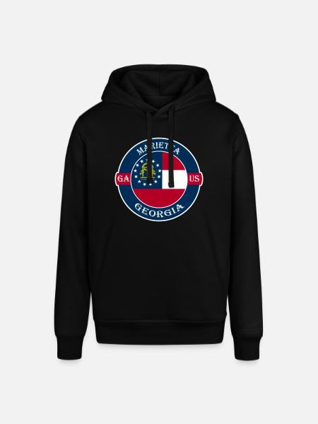 Marietta Georgia Flag USA Rejse Souvenir Badge - Stanley/Stella SOUNDER unisex hoodie - sort