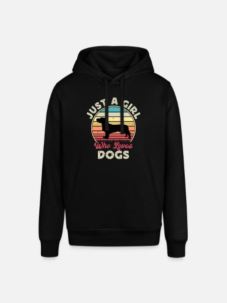 Basset Fauve De Bretagne Dog Silhouette Retro Sun - Stanley/Stella Uniseks biologische hoodie SOUNDER - zwart
