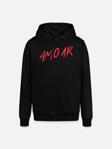 "Amour" red, design t-shirt - Stanley/Stella SOUNDER Unisex Hoodie - black