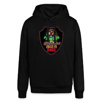 Easter chocolate but a liver attack - Stanley/Stella SOUNDER Unisex Hoodie - black - Front - Alina (178cm) & Michal (187cm)