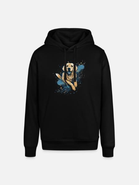 Golden-retriever Dock-Plongée dans l’eau - Sweat à capuche SOUNDER Stanley/Stella Unisexe - noir