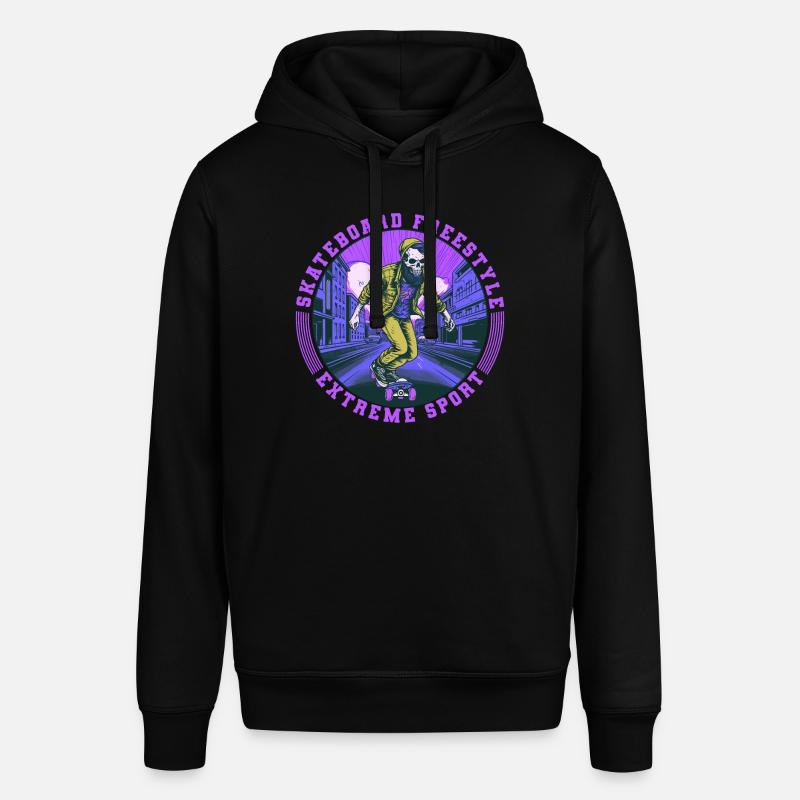 Cool Skull Skeleton Skateboard Skater - Sweat à capuche SOUNDER Stanley/Stella Unisexe - noir