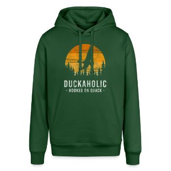 Ducks Rubber Duck - Stanley/Stella SOUNDER Unisex Hoodie - bottle green - Front - Alina (178cm) & Michal (187cm)