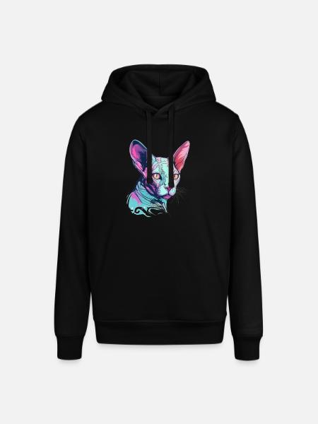 Bunte Sphynx-Katze - Stanley/Stella Unisex Hoodie SOUNDER - Schwarz