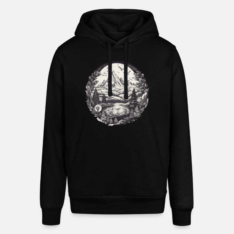 Nature Aventure Randonnée Camping Design - Sweat à capuche SOUNDER Stanley/Stella Unisexe - noir