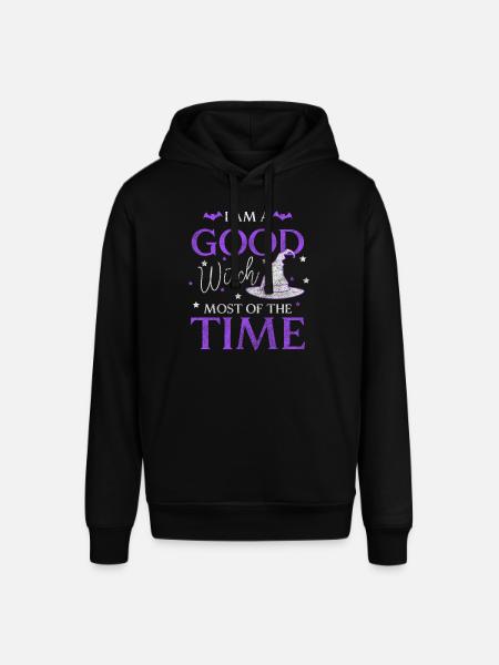 Witch Witch's Broom Halloween Monster - Stanley/Stella SOUNDER Unisex Hoodie - black