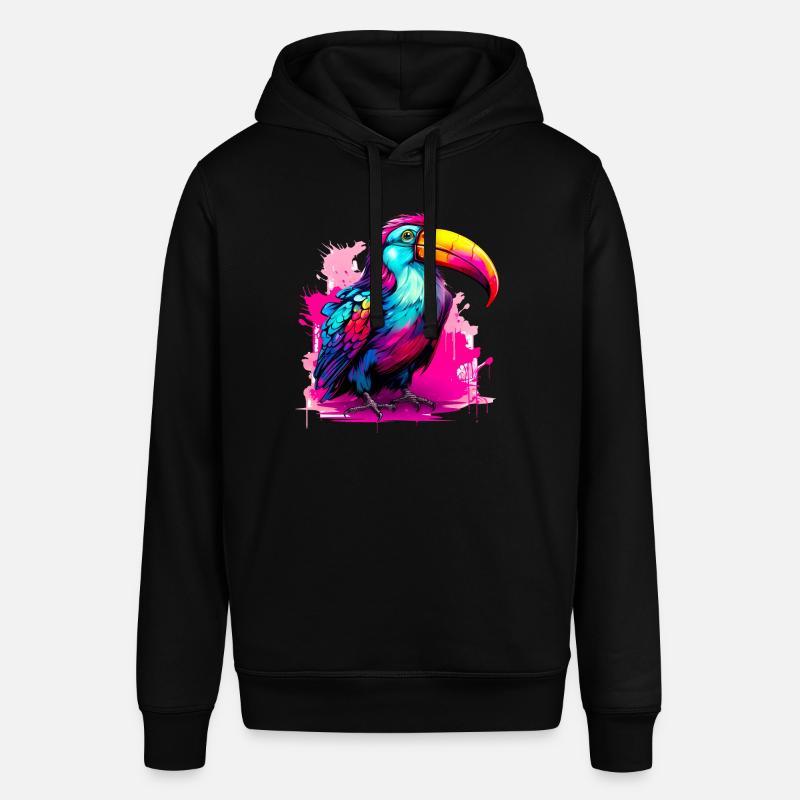 Synthwave Toucan - Sweat à capuche SOUNDER Stanley/Stella Unisexe - noir