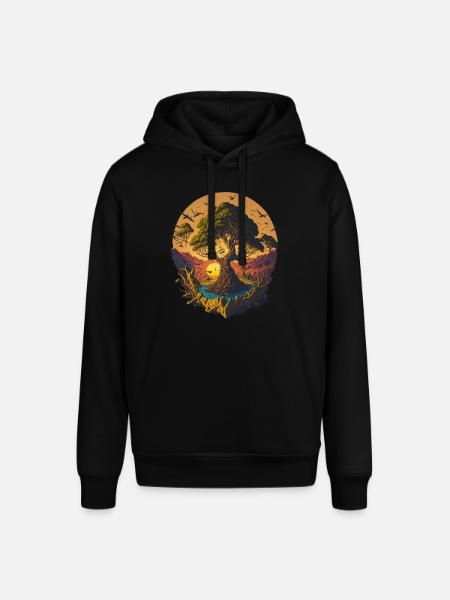 Bonsai træ Bonsai skål japansk træ - Stanley/Stella SOUNDER unisex hoodie - sort