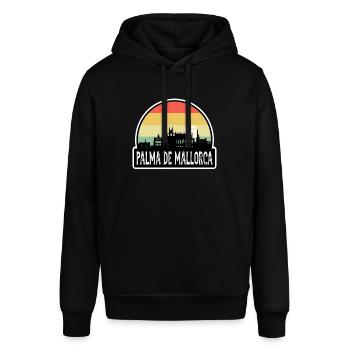 Palma De Mallorca Spain Flag Skyline Travel Souven - Stanley/Stella SOUNDER Unisex Hoodie - black - Front - Alina (178cm) & Michal (187cm)