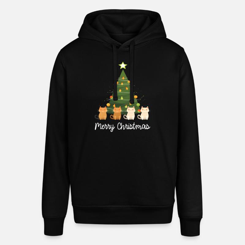 Joyeux Noël 4 chats - Sweat à capuche SOUNDER Stanley/Stella Unisexe - noir