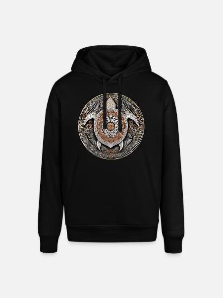 Maori Symbol Turtle IV - Stanley/Stella SOUNDER Unisex Hoodie - black