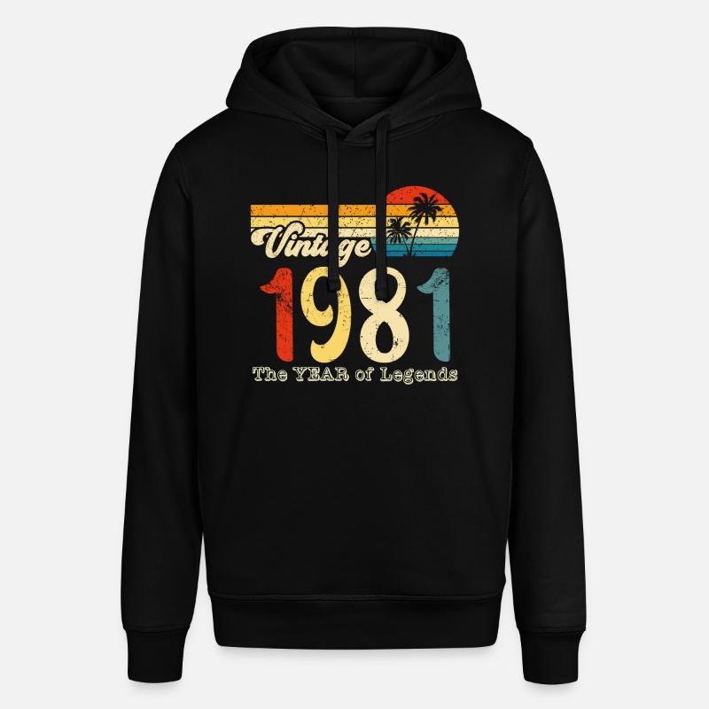 Millésime 1981 - Sweat à capuche SOUNDER Stanley/Stella Unisexe - noir