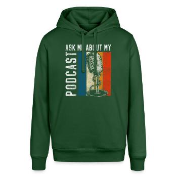Moderator Musik Welle Kanal - Stanley/Stella Unisex Hoodie SOUNDER - Flaschengrün - Vorne - Alina (178cm) & Michal (187cm)