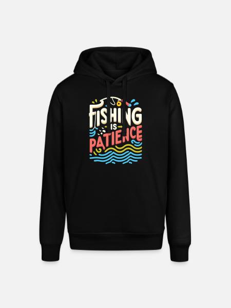 Fischen ist Geduld - Stanley/Stella Unisex Hoodie SOUNDER - Schwarz